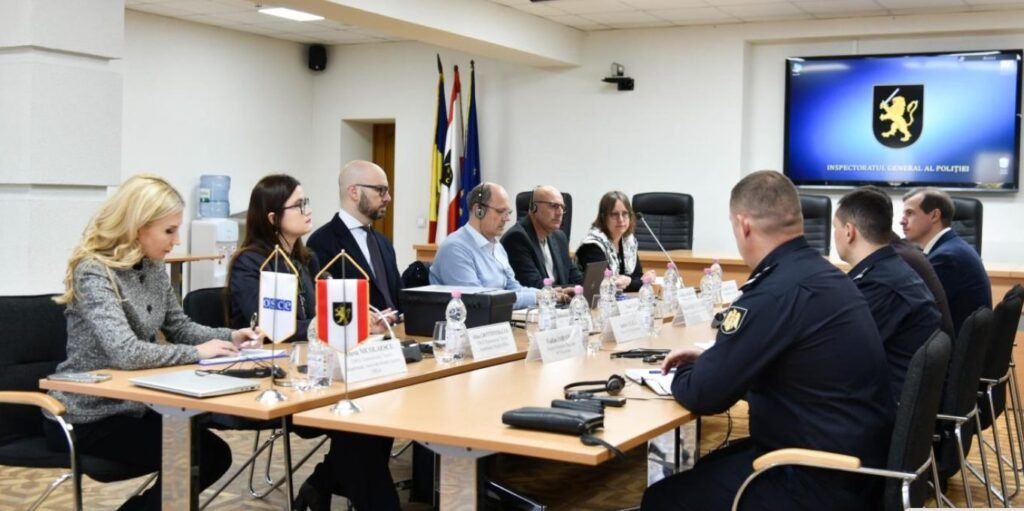 Inspectoratul General al Poliției a găzduit vizita de lucru a unei delegații franceze și a reprezentanților OSCE
