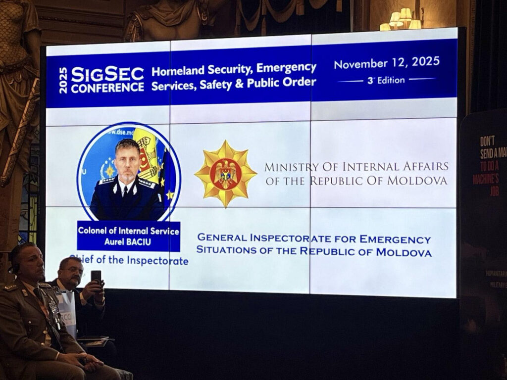 Șeful Inspectoratului General pentru Situații de Urgență a reprezentat Ministerul Afacerilor Interne al Republicii Moldova la Conferința SIGSEC 2025 1 578723031 1236638295168886 701640371503477603 n