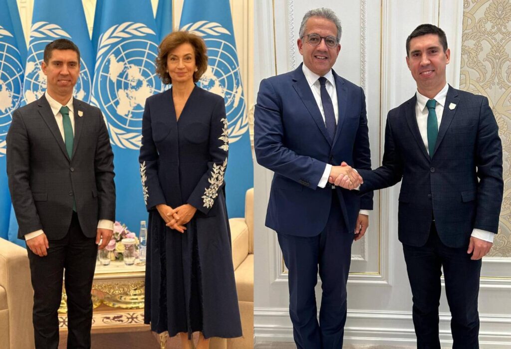 Mihai Popșoi a avut întrevederi cu Directoarea generală a UNESCO și candidatul nominalizat pentru funcția de Director general al organizației 1 signal 2025 11 04 143119