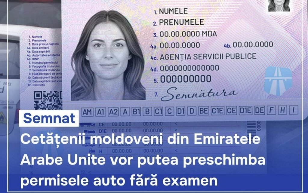 Republica Moldova și Emiratele Arabe Unite au semnat un Memorandum privind recunoașterea permiselor de conducere