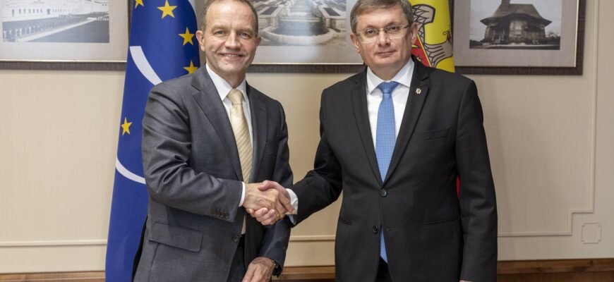Președintele Parlamentului s-a întâlnit cu șeful Oficiului Consiliului Europei la Chișinău care își încheie mandatul în Republica Moldova