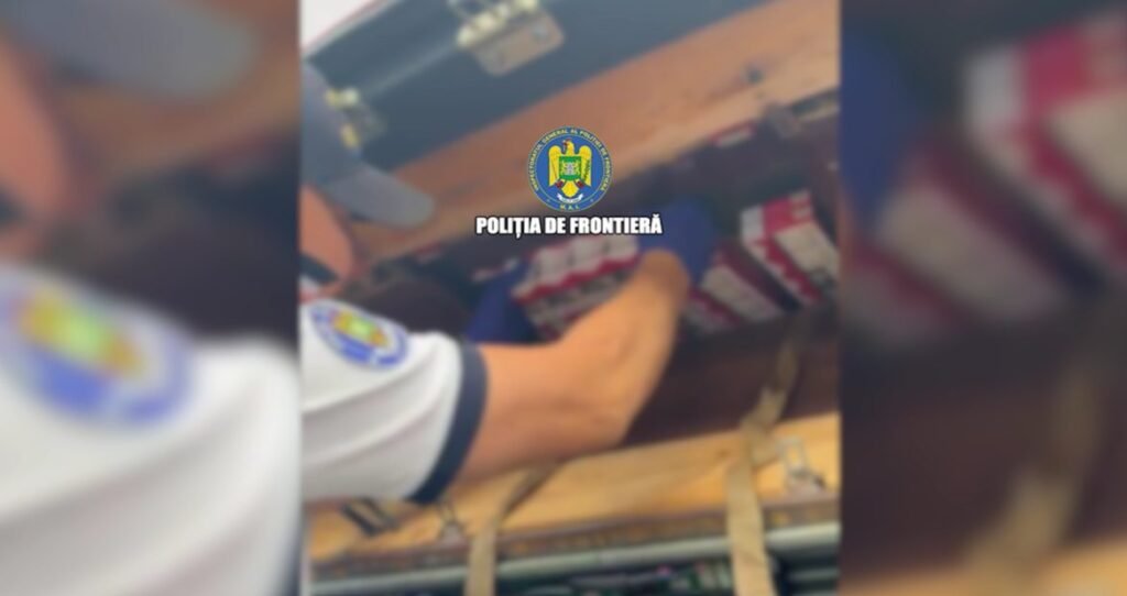 Vremuri bune pentru contrabandă cu țigări. Un moldovean de 25 de ani prins la Nădlac cu aproape 2.900 de pachete de țigări ascunse în microbuz