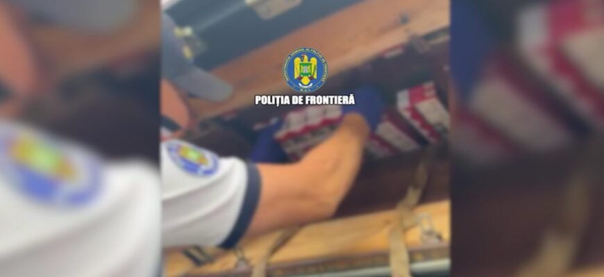 Vremuri bune pentru contrabandă cu țigări. Un moldovean de 25 de ani prins la Nădlac cu aproape 2.900 de pachete de țigări ascunse în microbuz