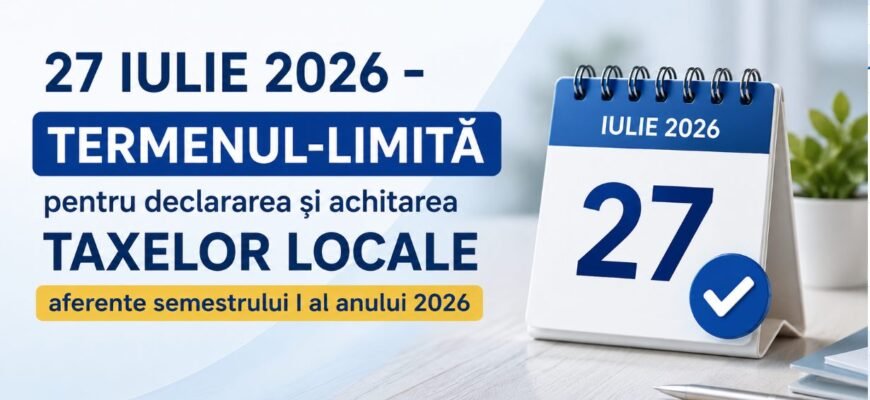 27 iulie - termenul-limită pentru declararea și achitarea taxelor